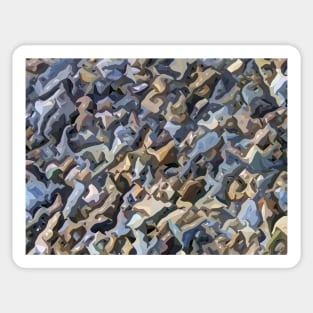 Angular digital pastel pebbles Sticker